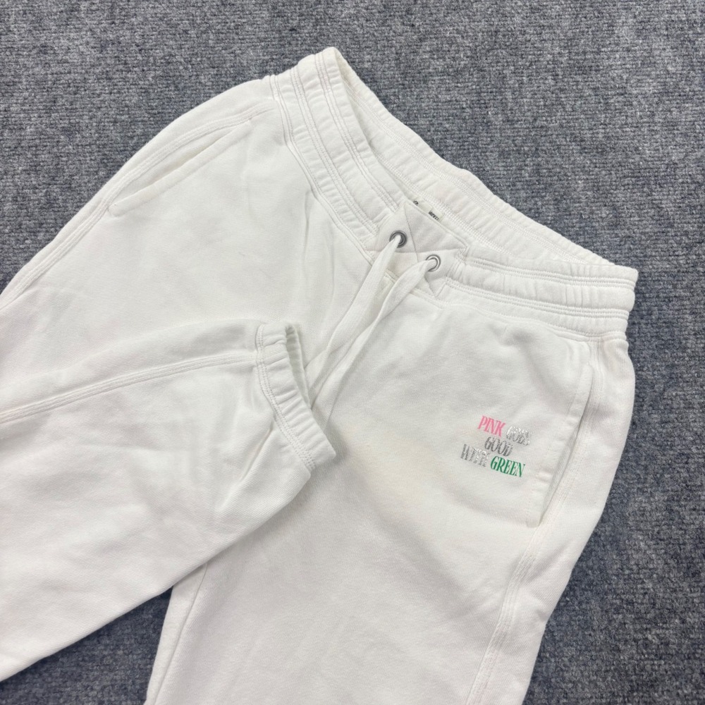 Aerie WICKED Sweatpants Medium White Pink Green Graphic Joggers Mens